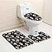Produktbild BKPH 3 Stücke Badezimmer Matte Set Rutschfeste Sockel Teppich + Deckel Toilettendeckel + Badematte (Cartoon), F