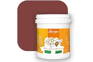 1000 TEINTES Peinture écologique Natura Linéa® Oxyde Rouge (Côté Apiculture 9176) Ruche SATIN pour 12 m² - 1.00 L
