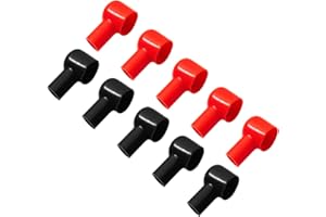 JNNJ 10 Piezas Terminal De Batería Para Coche, Cubiertas De Terminales De Batería Positivo Negativo, Cubiertas Aislador Terminal Batería Protector, Para Moto, Coche, Camión, Barco Marino, Caravana