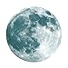 Produktbild Forepin® Durchmesser 40cm*40cm Selbstklebend Runde Mond Wandaufkleber Dekoration Leuchten im Dunkeln Wandkunst -Abziehbilder für Kinder Schlafzimmer, Haus und Büro Dekoration - Cyan-Blau