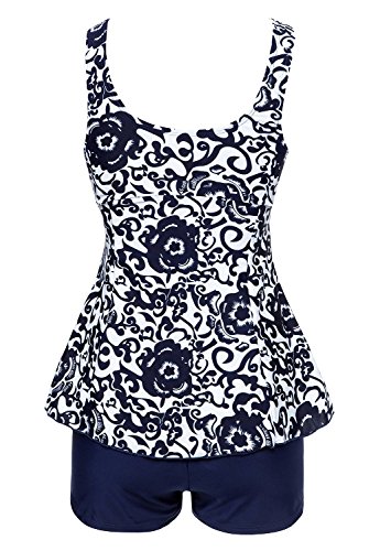 Summer Mae Damen Badekleid Geblümt Spa Badeanzug Strandkleid Baden Swimwear - 2