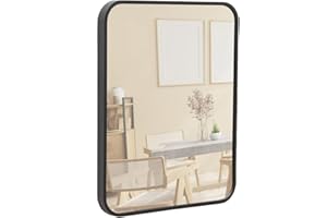 ‎TERRA HOME Terra Home Wandspiegel - Rechteckig, 40x50 cm, Schwarz, Modern, Metallrahmen Spiegel - für Flur, Wohnzimmer, Bad oder Garderobe