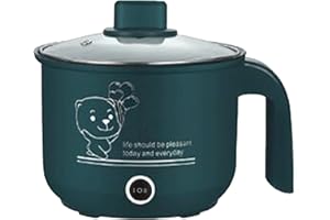 Milageto Pentola Elettrica, Padella Elettrica Antiaderente Multiuso Domestico Fornello per Tagliatelle, Fornello Ramen Elettrodomestici Da Cucina per Fry, VERDE