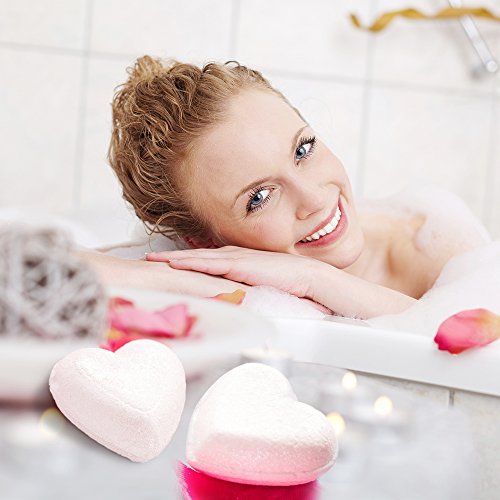 Outus Bad Bombe Form Box Befüllbar Ornamente Herzform für DIY Hochzeit Party, Plastik, 5 Paare - 2