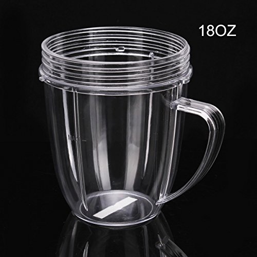 UNIQUEBELLA Ersatzteile fuer Nutribullet, 18 OZ Kleine Tasse, Cup mit Griff Entsafter Zubehör Für NUTRIBULLET Blender Entsafter - 2