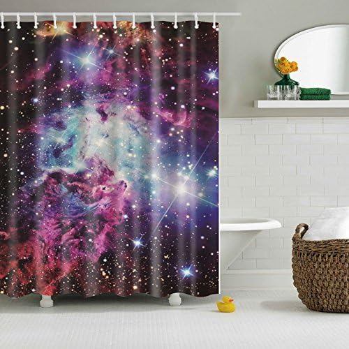 Colorfulworld Digital Printed Antibacterial Screen Mildew Proof 100% Polyester Water Resistant Fabric Shower Curtain Anti Mould Washable 150 x 180 cm