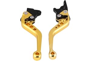 Hlyjoon 2 stücke 22mm 7/8" CNC Aluminium Motorrad Kupplung Trommel Bremshebel Griff ersatzteile, Universell für Motorräder mit 22 mm Lenkerdurchmesser, Gelb