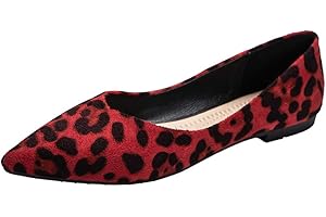 Jamron Donna Punta Ballerine Leggero Piatto Pumps