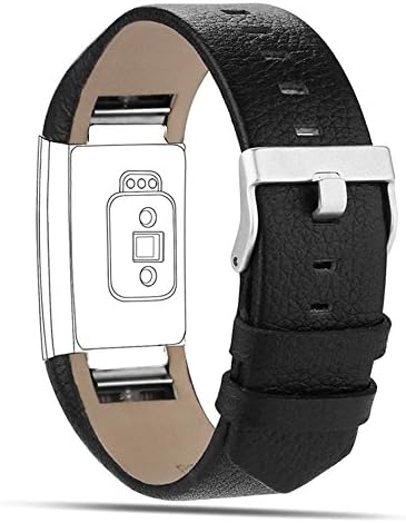 For Fitbit Charge 2 Strap Leather Band, Adjustable Replacement Sport Straps for Fitbit Charge 2 Fitness Wristband