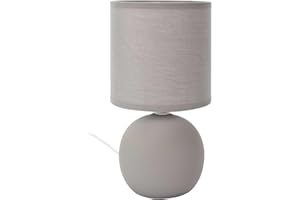 HOME DECO FACTORY, LA0042, Elegante Lampada da Tavolo H25 cm - Design Moderno e Pulito, Luce Soffusa per Soggiorno o Camera da Letto, Finitura Tortora Opaco - Ideale per Decorazione Interni