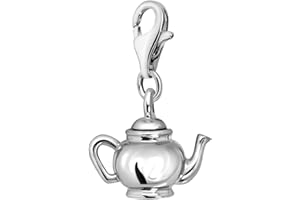 Quiges Ciondolo Placcato in Argento per Le Donne Tema del Giro del Mondo per Bracciali e Accessori