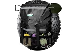 CYUREAY Ersatzrad-Müllbeutel, Offroad-Ersatzrad-Aufbewahrungstaschen, robuste Müllbeutel für Lkw-Heckklappe, passend für bis zu 40-Zoll-Reifen, große Nylon Aufbewahrungstasche für Jeep, Lkw, SUV und Auto