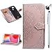 Produktbild Vogu'SaNa Xiaomi Redmi 6 Handyhülle Redmi 6A Hülle Mandalas Muster Leder Tasche Flipcase Cover Soft Case Schutzhülle Handytasche Skin Ständer Klapphülle Schale Bumper Magnetverschluss Deckel-Rosegold