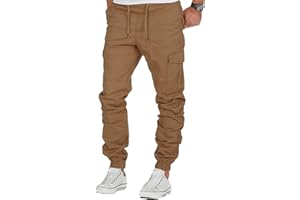 Fannyfuny Cargohose Herren Cargo Hose mit Taschen Baumwolle Jogger Chino Bequeme Regular Fit Jeans Outdoor Frachthose Men Pants Herrenhose Teen Jungen Party Kleidung