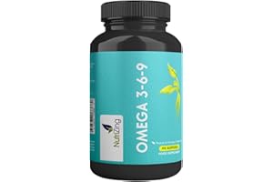 Omega 3 6 9 Olio di Pesce Puro - Con Olio di Lino, Olio di Semi di girasole e Vitamina E - 1000mg per uomini e donne - 90 capsule da NutriZing