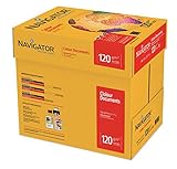 Color Blanco Navigator 104884 - Caja con folios de papel multifunción, 250 hojas, 5 paquetes