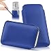 Produktbild MoEx LG V35 ThinQ | Hülle Blau Sleeve [OneFlow Slide Cover] Ultra-Slim Schutzhülle Dünn Handyhülle für LG V35 ThinQ Case Full Body Handytasche Kunst-Leder Tasche