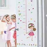 Wallpark Bunt Blumen Vögel Mädchen Halten Regenschirm, Höhe Messlatte Abnehmbare Wandsticker Wandtattoo, Kinder Kids Baby Hause Kinderzimmer DIY Dekorativ Kunst Wandaufkleber - 3