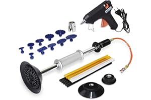 FIRSTINFO TOOLS FIT YOUR NEEDS FIRSTINFO A1501EUY6 | Kit per la Riparazione delle ammaccature Senza verniciatura | Strumento per la Riparazione della carrozzeria | con Set di Pistole per Colla a Caldo