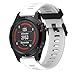 Produktbild Armband für Garmin Fenix 5X GPS Uhrenarmband, MuSheng Silikon Sport Weich Uhrenband Smartwatch Ersatzband mit Edelstahl Schnalle Band, Mehrfarbig (Weiß)