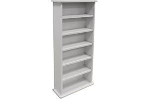 WATSONS CHAK - 222 CD or 104 DVD Blu-ray Media Storage Shelf Unit - White