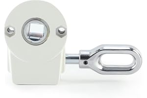 Outdoor Awning Worm Gear Universal Replacement, Aluminum Crank Operating Part for Retractable Awnings, 360° Weather-Resistant Manual Awning Crank