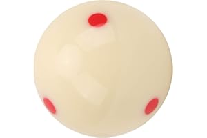 Archuu Billards Ball, 57.2mm Snooker Practice Ball Resin Cue Pool Ball with Red/Blue Dots for Snooker Training and Games(Red dot)