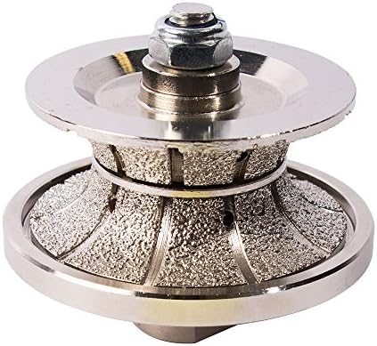 Specialty Diamond V40FBPW 1-1/2" Full Bullnose Vacuum Brazed Diamond Profile Wheel with 5/8"-11 Female Threads,