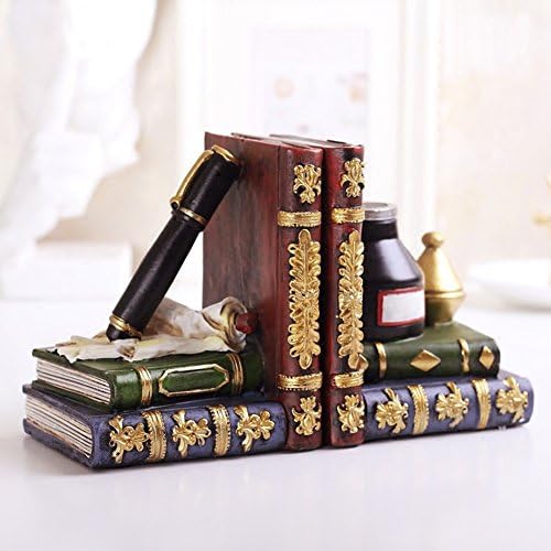 creative retro bookends household decoration decoration study book accessories-brown