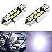 Produktbild 2-Pack 480 Lumen Xenon Weiß 31MM (1,25 ") 12V Canbus Fehlerfrei Festoon Karte Stamm Kuppel Licht 3030 6-SMD Keine Polarität Lampen für Fahrzeug 3021 3022 3175 6428 6430 DE3175 DE3021 DE3022