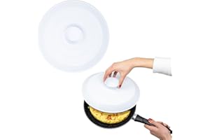 QILZO Talerz Gira Tortillas 29 cm, pokrywka z klapką, wytrzymały plastik, do tortilli, idealny do tortilli, pokrywka na patelnie, garnek, bez BPA, akcesoria kuchenne, nadaje się do wszystkich patelni