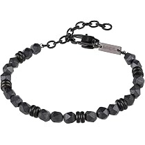 Bracciale Uomo Breil Collezione KALEIDO TJ2991 | Catena Con Esagono In Acciaio Lucido E Satinato, Lunghezza 17-22 Cm