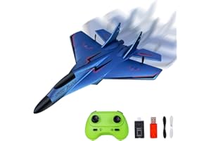 CLIUNT RC Plane, 2.4GHz Remote Control Airplane, Remote Control Wireless Airplane Toy Easy to Fly for Beginners Kids Boys Girls（Blue）