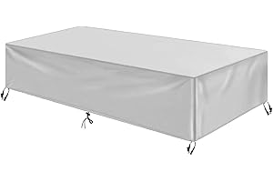 Flyace Abdeckung Gartenmöbel Wasserdicht 200x120x75cm Multi Größe Abdeckplane Gartenmöbel 600D Schutzhülle Gartenmöbel Abdeckung Winterfest Sets Tische und Stühle