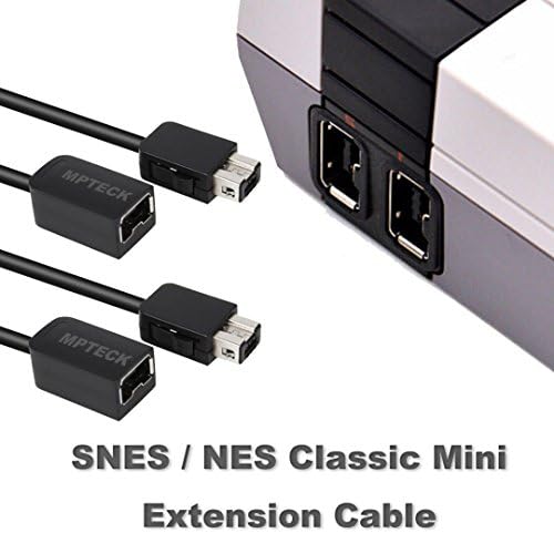 MPTECK @ Pack of 2 3M SNES Mini / NES Mini Controller Extension Cable for New 2016 NES / 2017 Super Nintendo Nintendo Classic Mini / Classic Edition