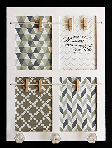 ROLLER Memoboard MOMENT – weiß – mit Haken & Klammern - 2