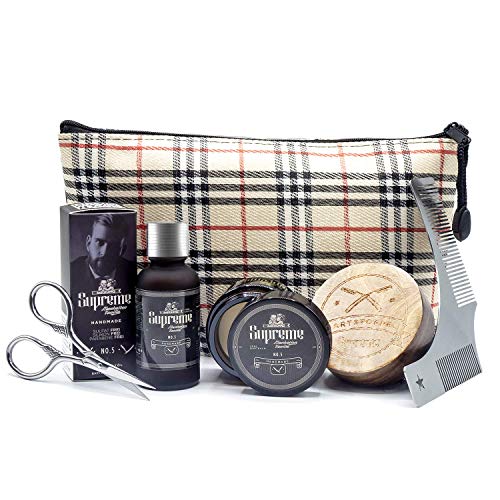 Bartpflege Set für Männer Komplett ? Vanille Duft Bartöl Bartwachs ? Original Bartstoppel© ? Männer Geschenk