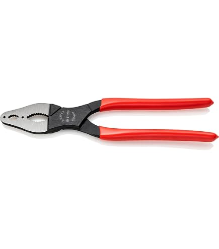 Pince Demi-Ronde Knipex 200mm - Bec De Cigogne - Tranchants Inductifs - Gainée Plastique