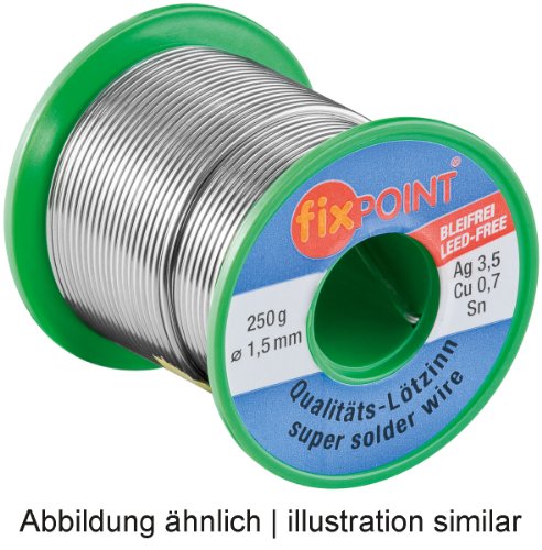Lötzinn ø 1,0 mm 100 g Rolle Material: L-Sn / Ag 3,5% / Cu 0,7%