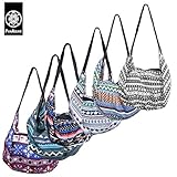 PANASIAM Schultertaschen, gewebte Designs aus fester Baumwolle, hochwertig, mit doppeltem Stoff, großemTaschenraum, Zip-verschluss - 2