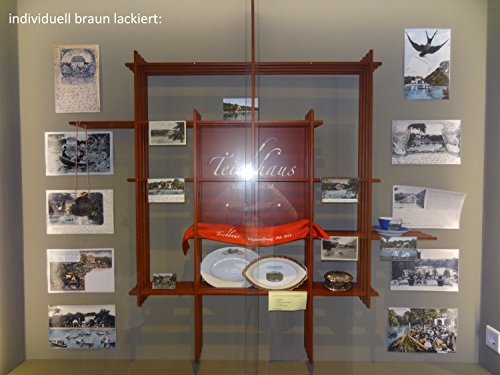 doLuxe 29705e Flexibles Designer Wandregal mit 680 Möglichkeiten, CD DVD Regal offen zum Aufhängen, Schweberegal, Holz, natur, 97.00 x 16.00 x 97.00 cm - 10