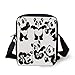 Produktbild Nursery,Set with Playful Panda Bear in Monochrome Style Happy Young Zoo Animal Childhood Decorative,Black White Print Kids Crossbody Messenger Bag Purse