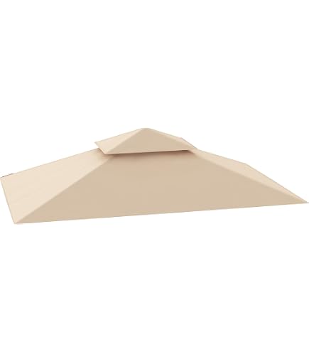 Telo Di Ricambio Per Gazebo/Pergola In Poliestere - Dimensioni 2x3 Metri, Colore Bianco/Naturale, 180 Gr/mq