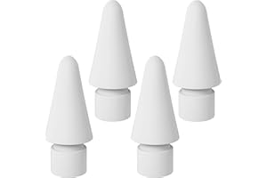 Seltureone 4 Piece Tips Compatible for Apple Pencil 2 Gen & 1st, High Sensitivity Pencil Tip Replacement Tips Stylus Nibs for Apple Pencil 1st and 2nd Generation - White