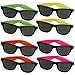 Produktbild Dazzling Toys 12 Paar Neon 80er Wayfarer-Sonnenbrille Kids Party Favors 4,5 Zoll - Packung mit 12 (D107)