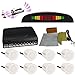 Price comparison product image 8 Parking Sensors- Front & Rear Reverse Sensor kit - Universal 2.4G Auto Backup Radar System Parking assistance Buzzer Alert Reminder with LED Display (White)