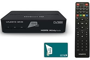 Majestic Sat 270 - Receptor satélite con Mando a Distancia programable, Tarjeta Inteligente HD y Entrada USB