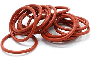 YHLOUBB 10 pezzi rosso CS 2 mm o pentola a pressione di guarnizione in gomma o-ring per alimenti ad alta temperatura,ID 10mm OD 14mm