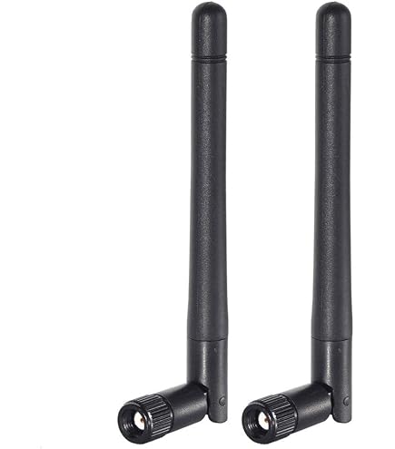 RF Outlet Dual Band WiFi Antenna - 2.4GHz/5.8GHz RP-SMA Plug For WiFi, Bluetooth, WiMax (3dBi, Omni-Directional)