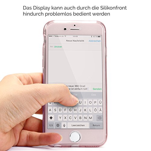 Urcover   Apple iPhone 6 Plus 6s Plus   Funda Carcasa Protectora 360 Grados   TPU en Rosa   Protecci  n Completa Case Cover Smartphone M  vil Accesorio